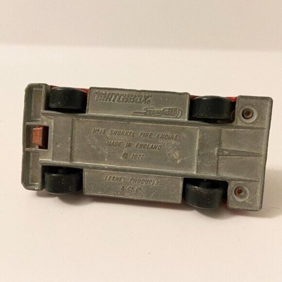 Vintage  Matchbox 1981 Open Back Truck 1977 Snorkel Fire Engine Truck Toys - Picture 12 of 12